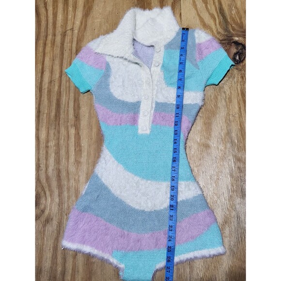 Interdee Shortsleeve Romber One Piece Jump Suit Women S Multicolor Knit @L1 - Picture 5 of 6